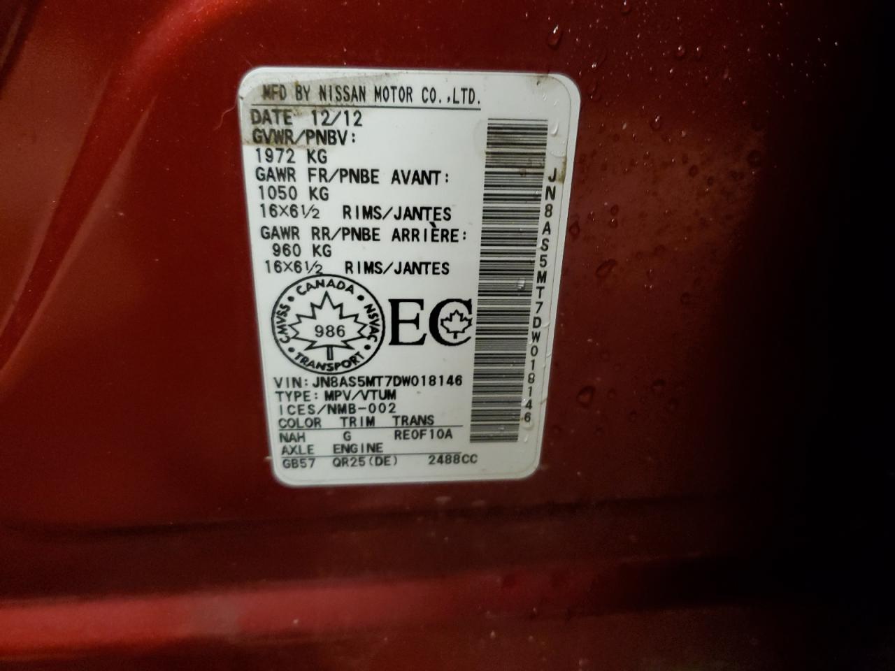 Nissan Rogue S Image 13