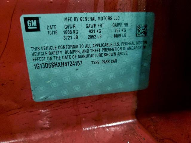 Chevrolet Sonic Lt Image 10